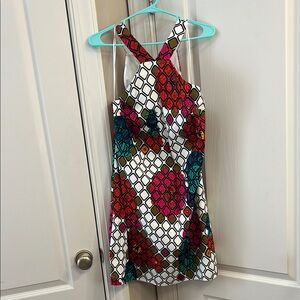 Trina Turk Multicolored Midi Halter Sundress